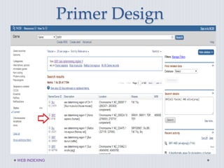 Primer Design App Bridging Histology and Bioinformatics | PPTX