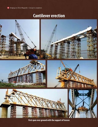 Cantilever erection
First span over ground with the support of trusses
Bridging over River Bhagirathi - Concept to completion
50
 