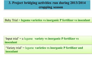 EIAR progress report on N2Africa bridging year in Ethiopia (2013)