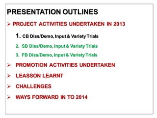 OARI progress report on N2Africa bridging year in Ethiopia (2013) 