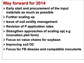 OARI progress report on N2Africa bridging year in Ethiopia (2013) 