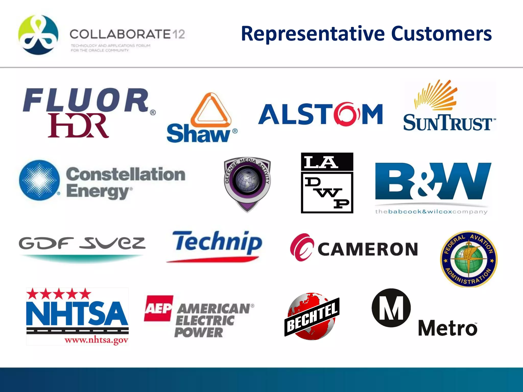 Representative Customers
 