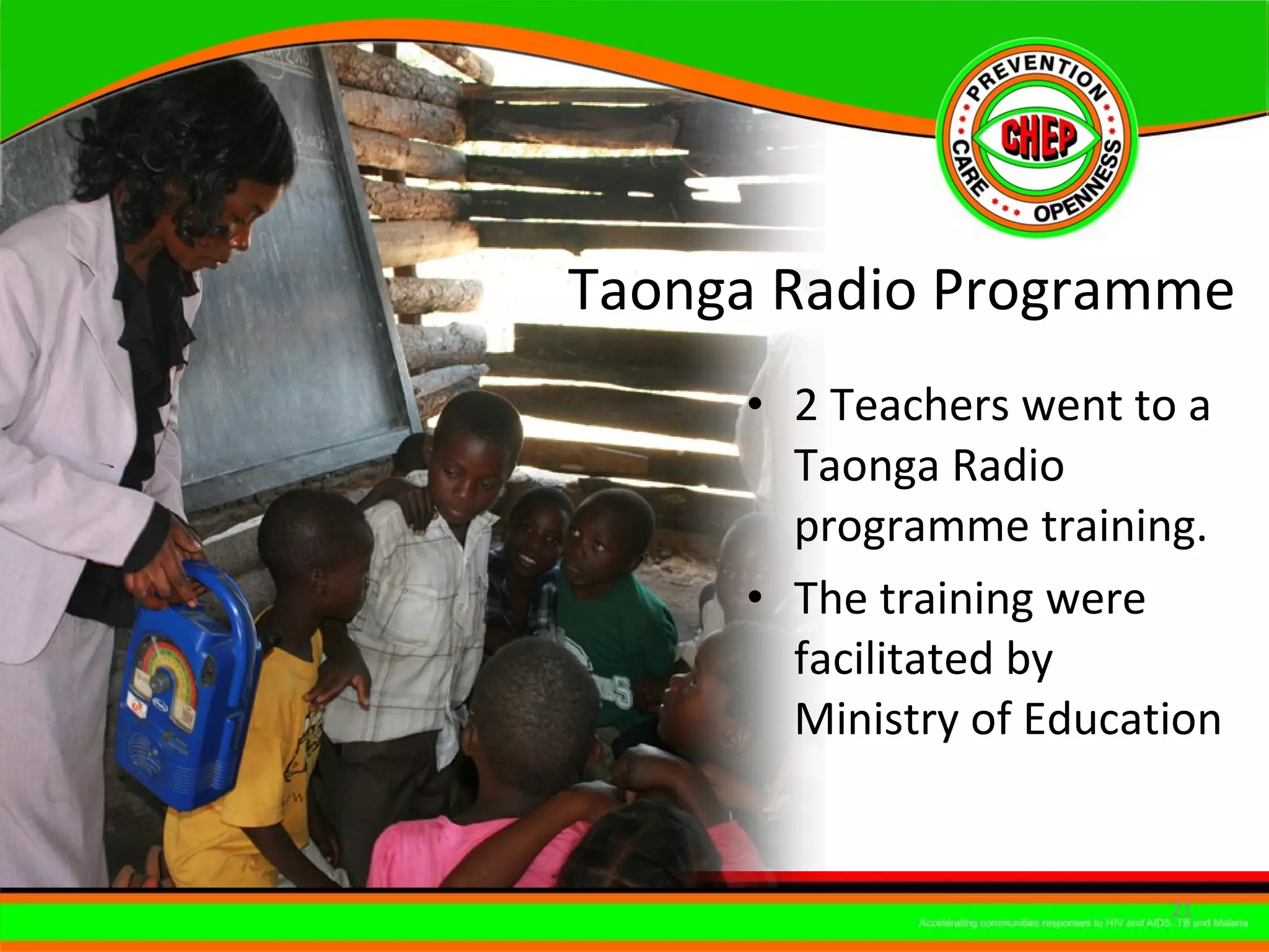 Taonga Radio Programme 2 Teachers went to a Taonga Radio programme training. The training were facilitated by Ministry of Education  
