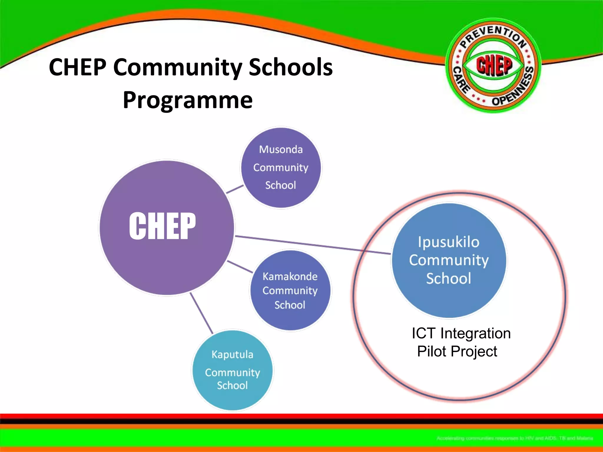 CHEP Community Schools Programme  ICT Integration Pilot Project  CHEP  