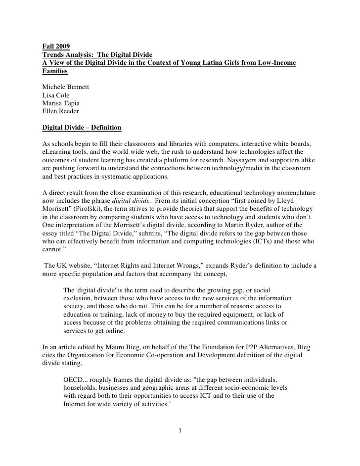 digital divide essay