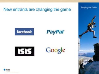 New entrants are changing the game




© 2011 Distra Pty Ltd. All rights reserved.   10
 
