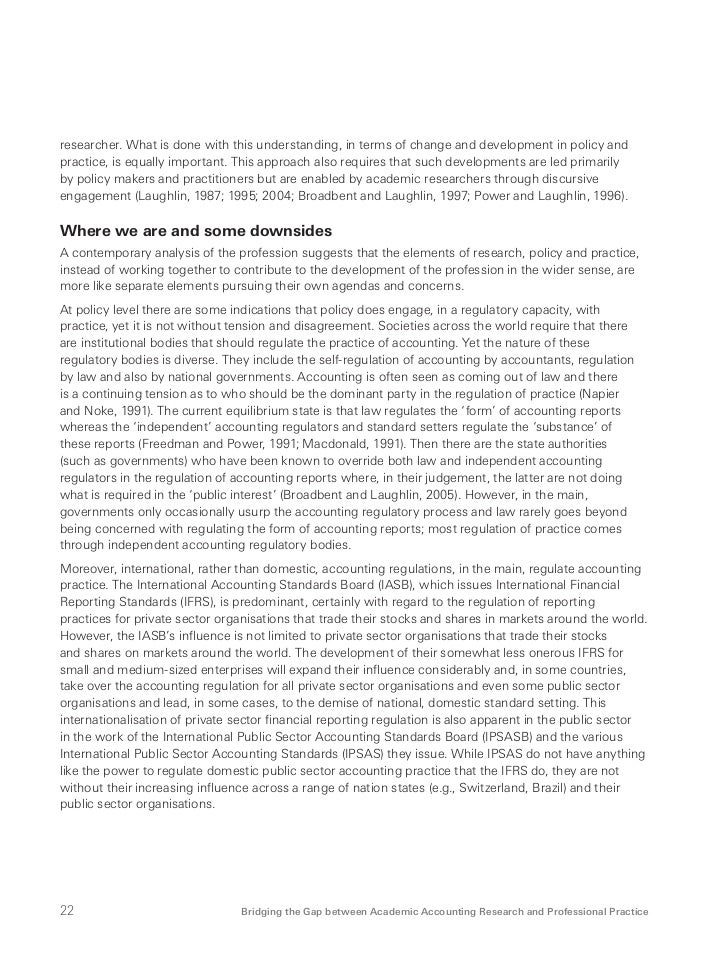 Bridging The Gap Between Academic Accounting Research And Professiona