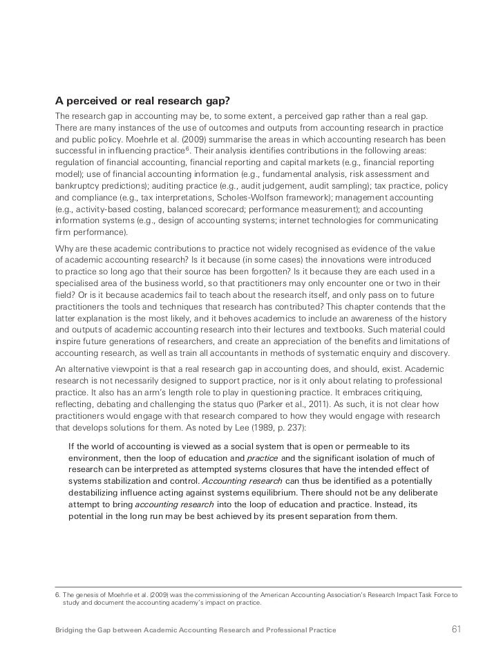 Bridging The Gap Between Academic Accounting Research And Professiona