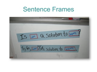 Sentence Frames 
 