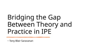 Bridging the Gap Between Theory and Practice in Interprofessional ...