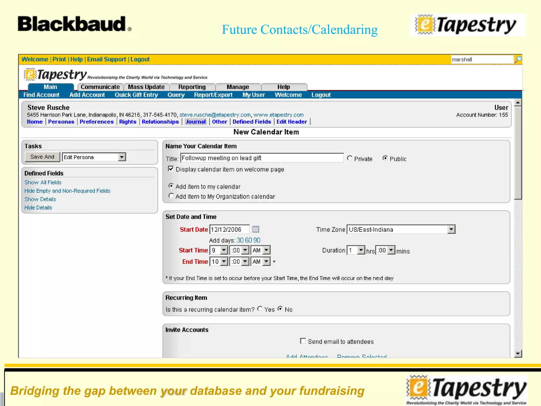 The Basics…New Breed of Prospect/Donor/MemberReads email before snail mail
