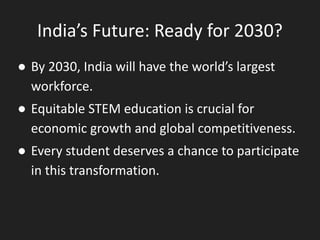 Bridging the Gap in STEM Education for Every Indian Child | PDF