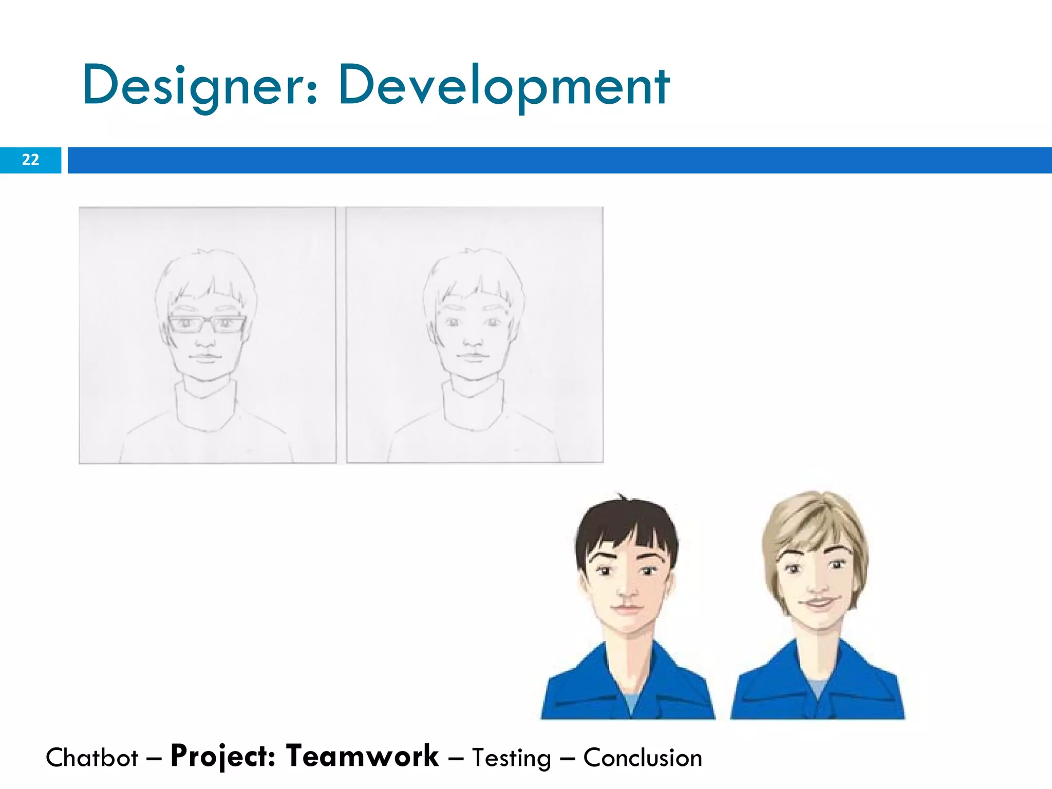 Designer: Development Chatbot –  Project: Teamwork  – Testing – Conclusion  