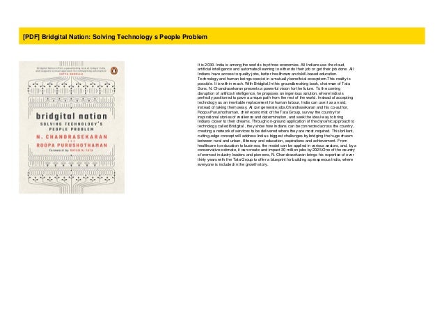 Pdf Bridgital Nation Solving Technology S People Problem