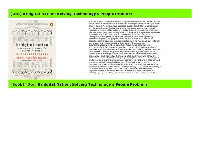 Doc Bridgital Nation Solving Technology S People Problem