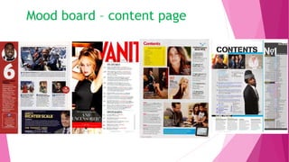 Mood board – content page
 