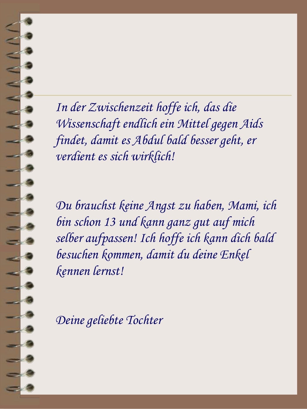 Brief an Mama
