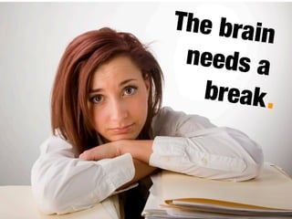 The brain
 needs a
  break .
 