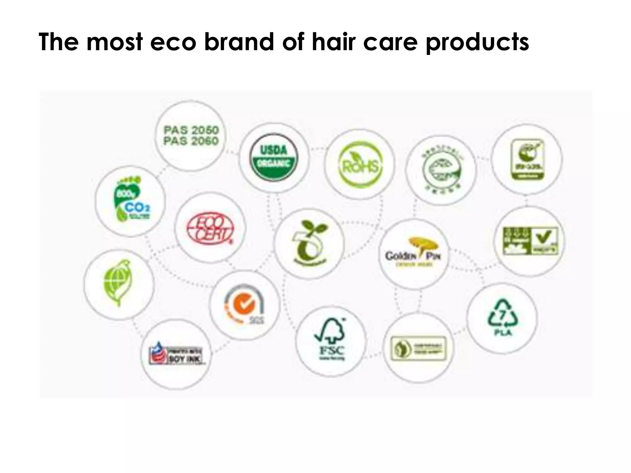 The most eco brand of hair care products
 