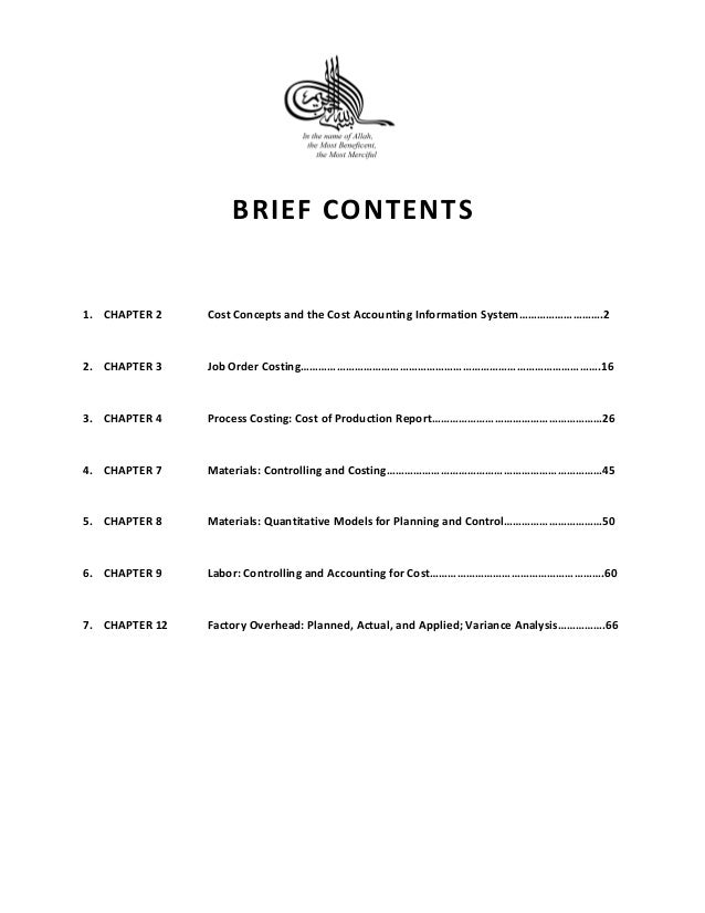 Brief contents