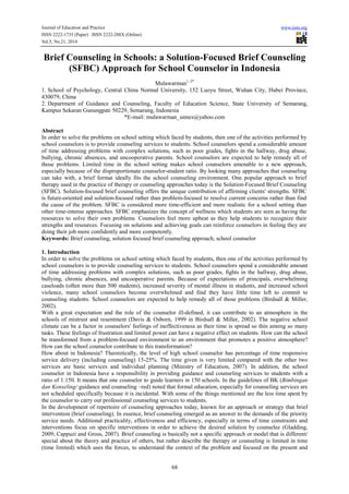 Brief counseling in schools | PDF