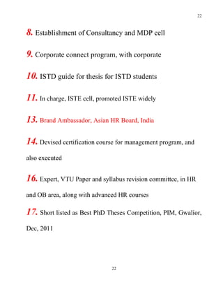 Mm Bagali Cv Bio Data Hrm Hrd Hr Dean Professor Pdf