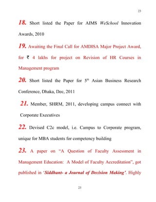 Mm Bagali Cv Bio Data Hrm Hrd Hr Dean Professor Pdf