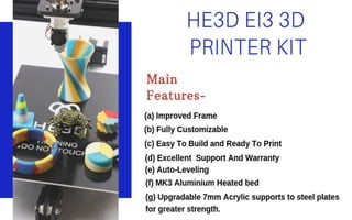 Brief Explanation Of Top 5 Affordable 3D Printers From He3D | PPT