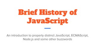 Brief History of JavaScript | PPT