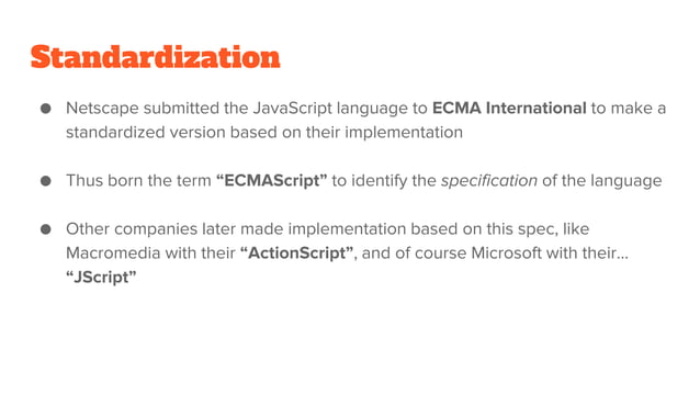 Brief History of JavaScript | PPT