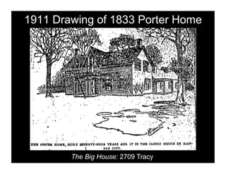 1911 Drawing of 1833 Porter Home




        The Big House: 2709 Tracy
 