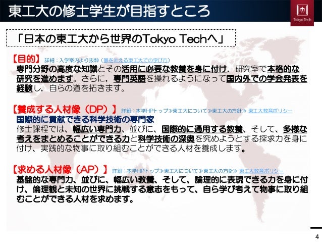 19年度 東京工業大学 大学院全学説明会 19年度 東京工業大学 大学院全学説明会
