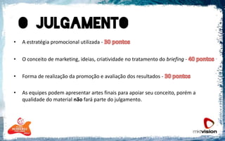 A estratégia promocional utilizada - 30 pontos