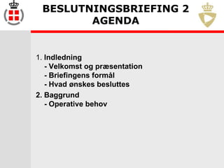 Briefing for fad
