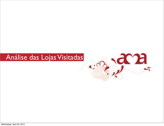 Análise das LojasVisitadas
Wednesday, April 30, 2014
 