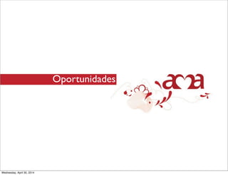 Oportunidades
Wednesday, April 30, 2014
 