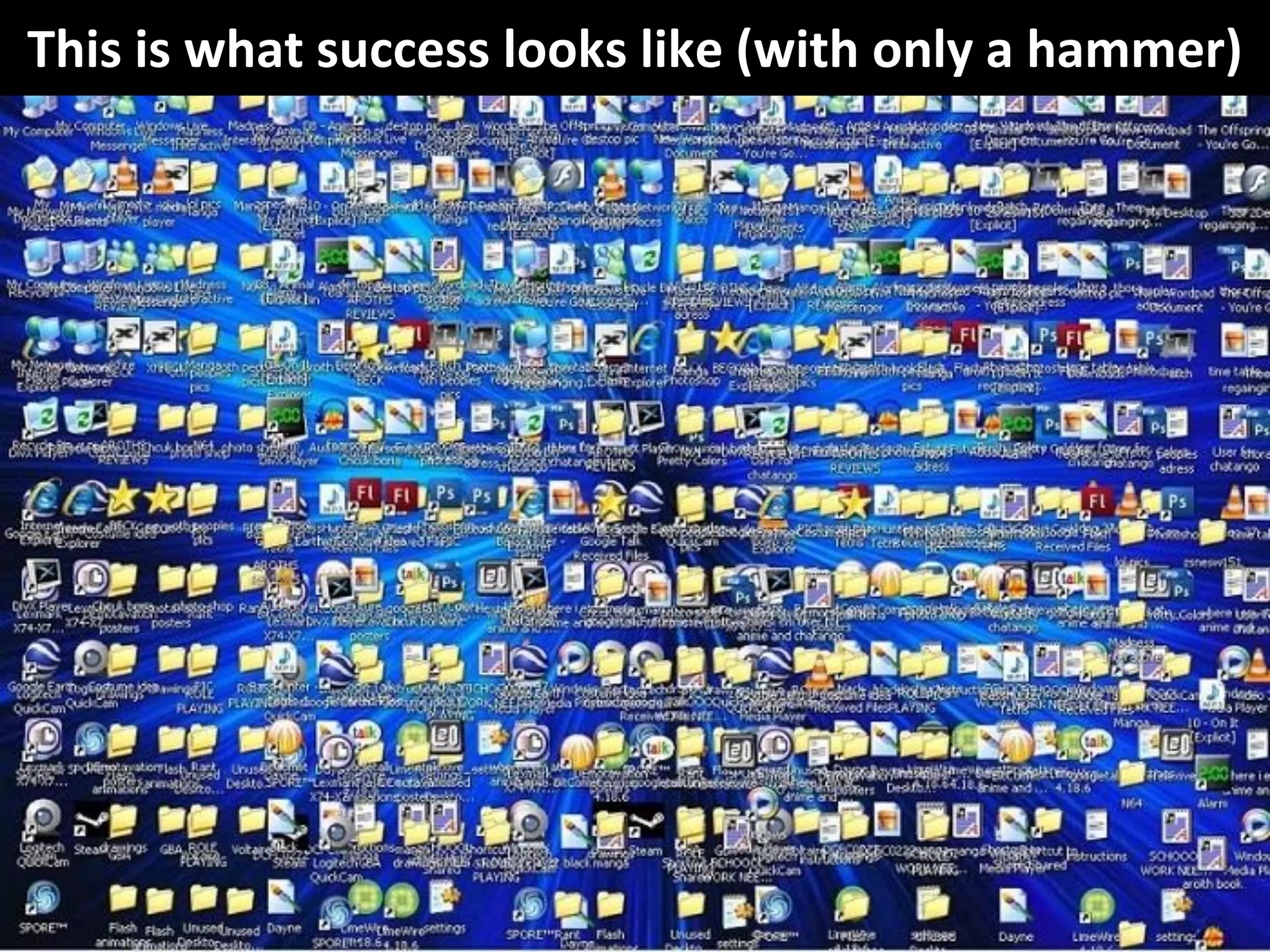 Copyright Third Nature, Inc.
This is what success looks like (with only a hammer)
 