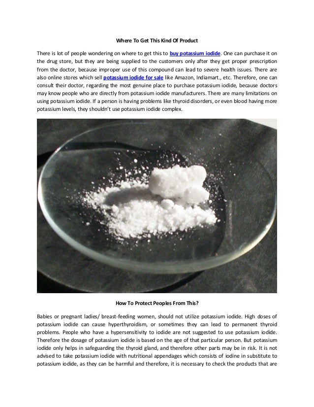 Introduction of Potassium Iodide