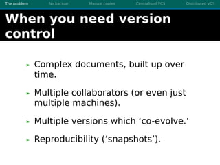 A brief introduction to version control systems | PDF
