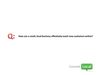 Q: How can a small, local business effectively reach new customers online? 