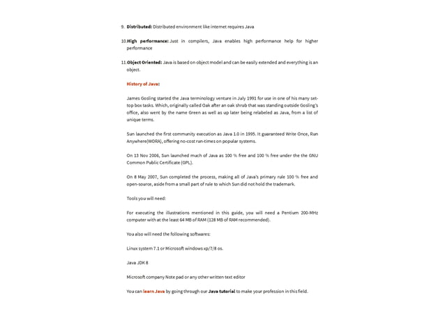 A brief Overview of Java | PPT