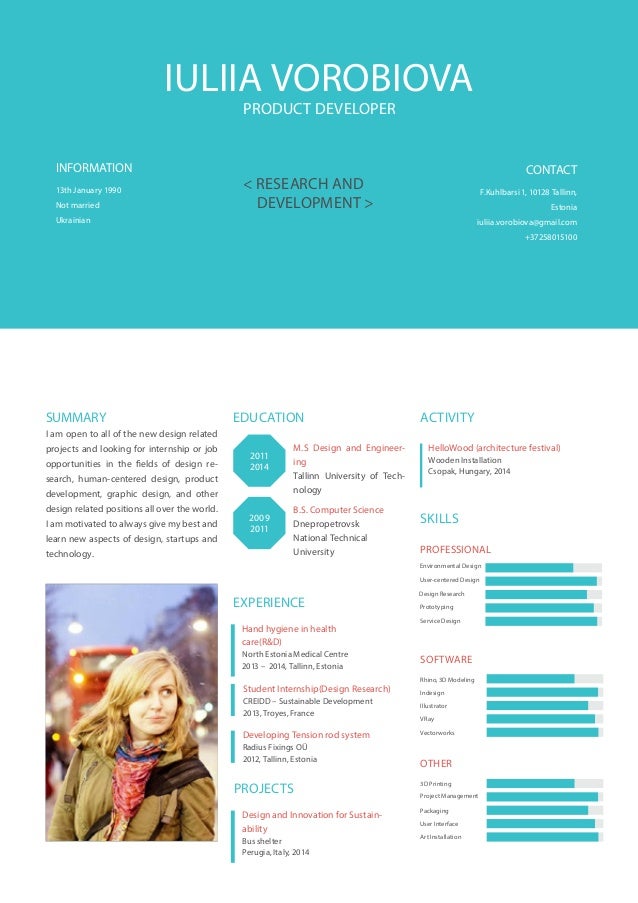brief one page cv one page cv