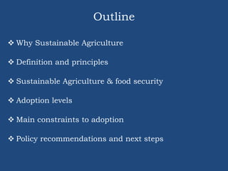 Brief On Sustainable Agriculture Precious Final