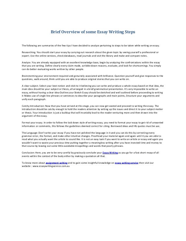 steps in writing an essay templates