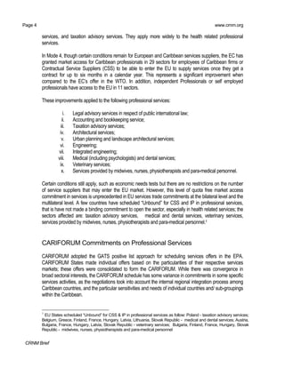 Brief: Treatment of Professional Services In The EPA | PDF