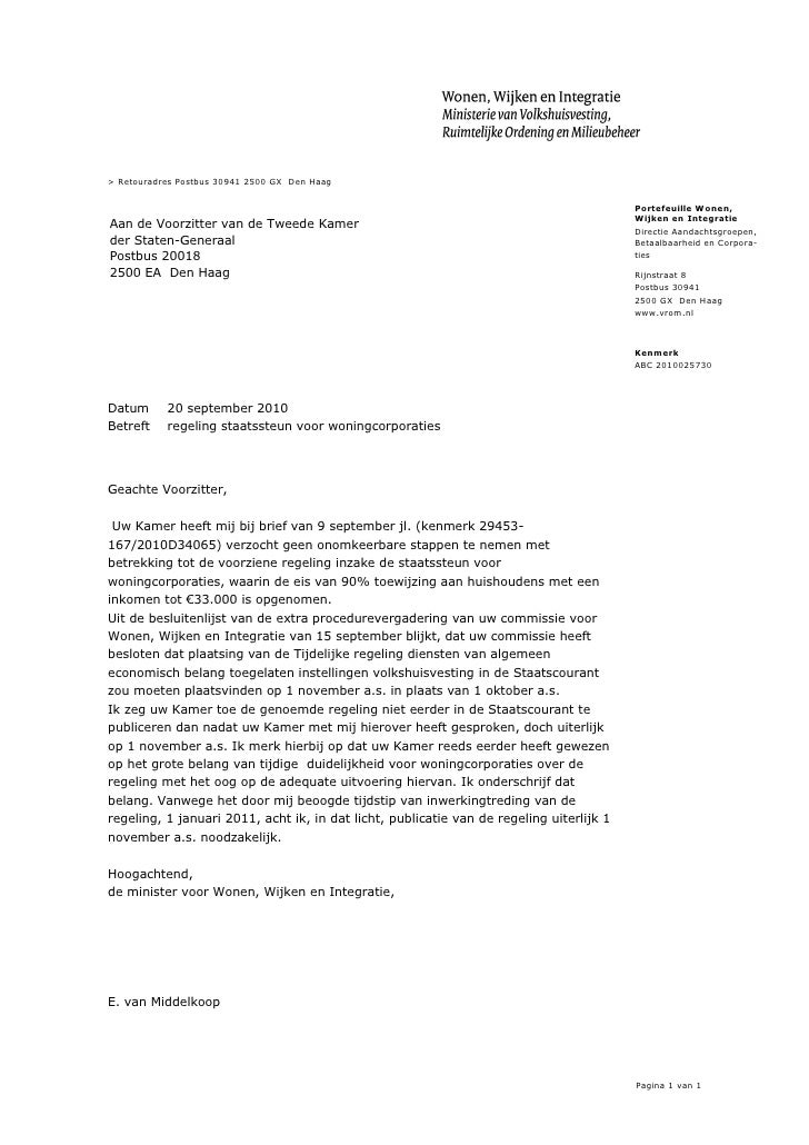 Brief uitstel publicatie regeling 20 sept 2010 2010025730