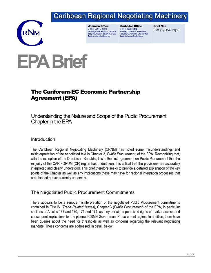 Brief: Understanding The Nature and Scope Of The Public Procurement C…
