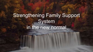 Strengthening Family Support
System
in the new normal
 