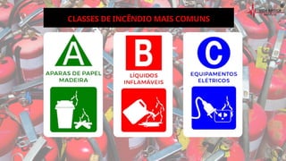 CLASSES DE INCÊNDIO MAIS COMUNS
 