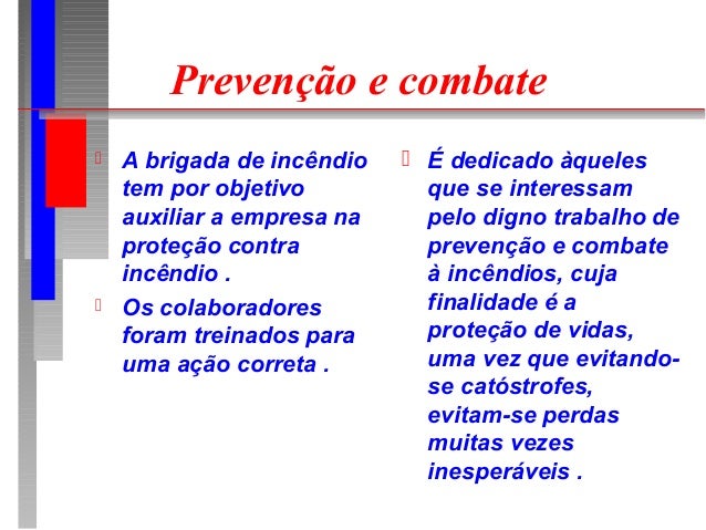 Brigada de incêndio apresentação powerpoint